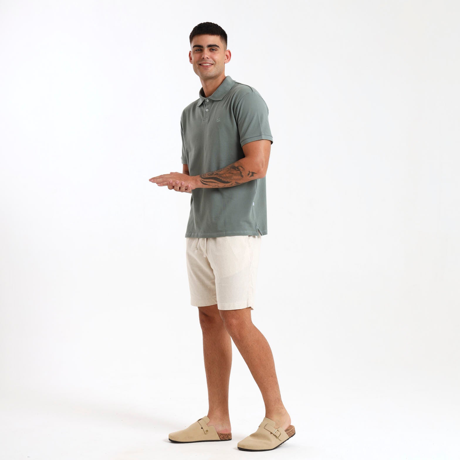 Cotton Polo | Sage