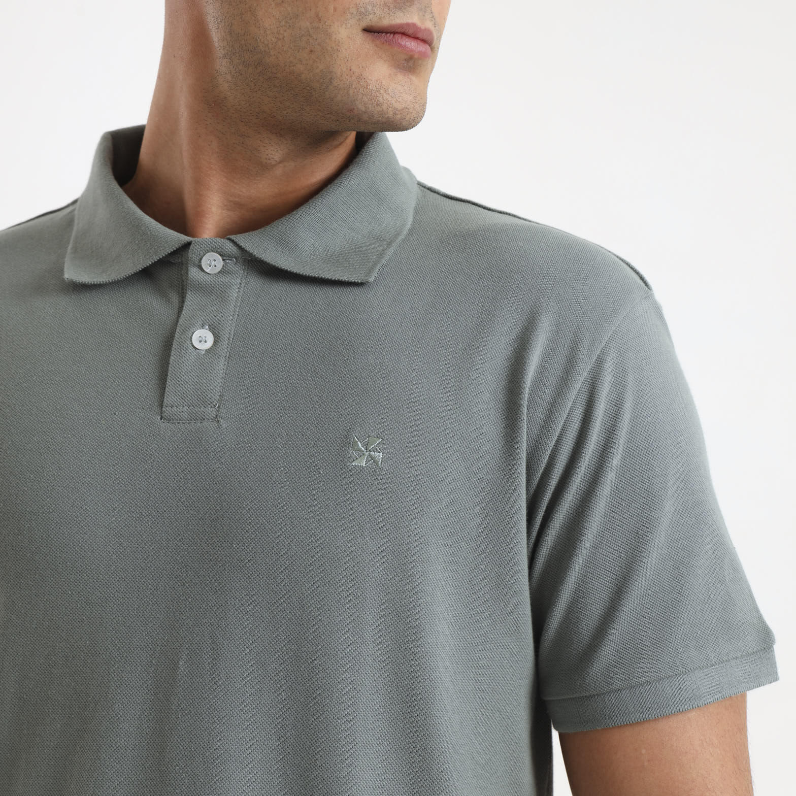 Cotton Polo | Sage