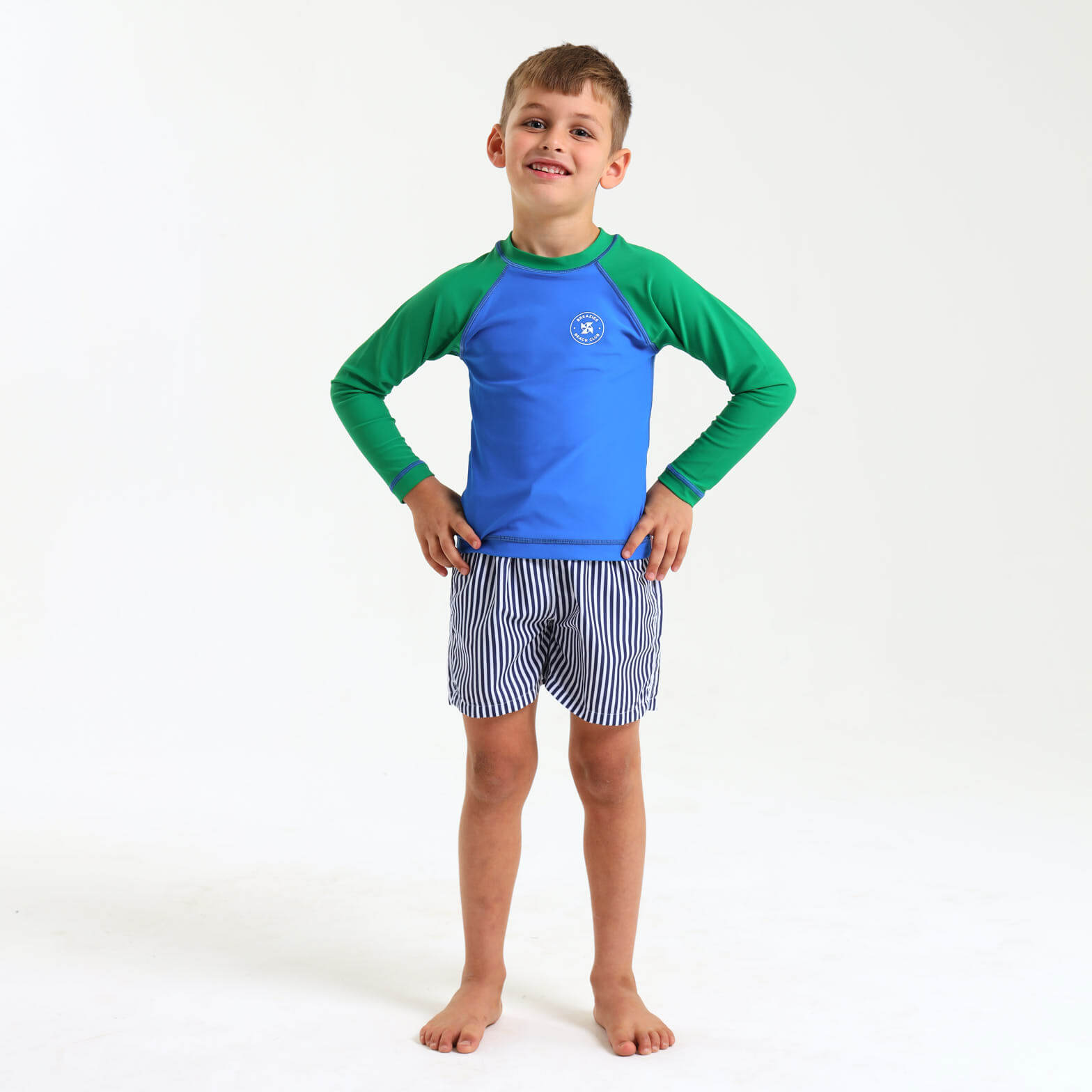 Kids Rash Vests - Solid | Green & Blue
