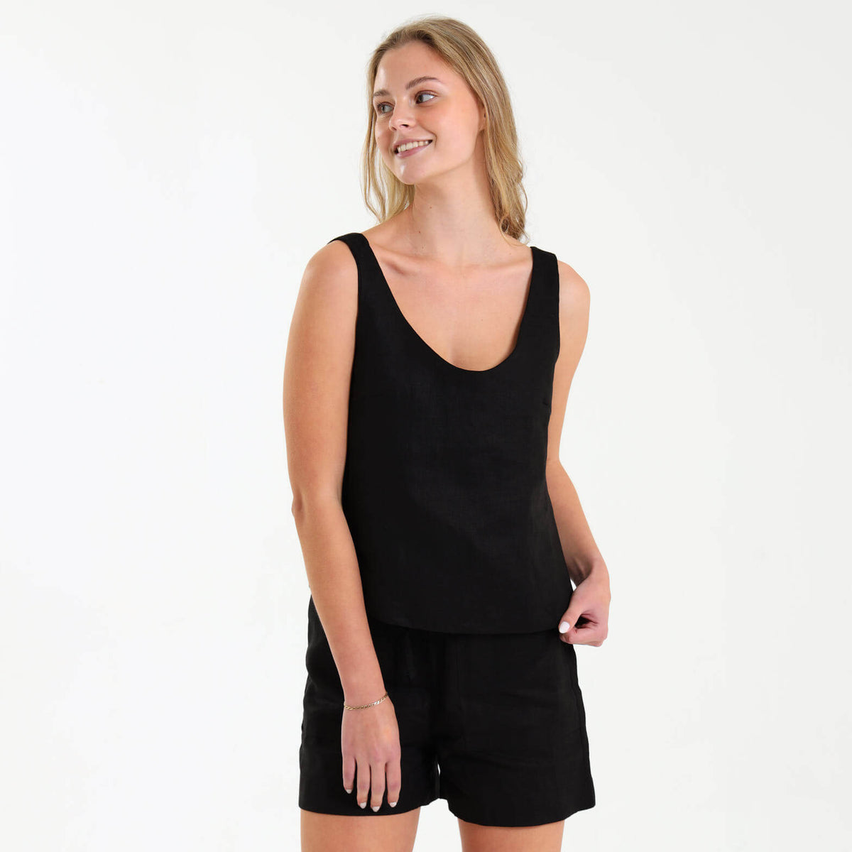 Ladies Linen - Cami | Black