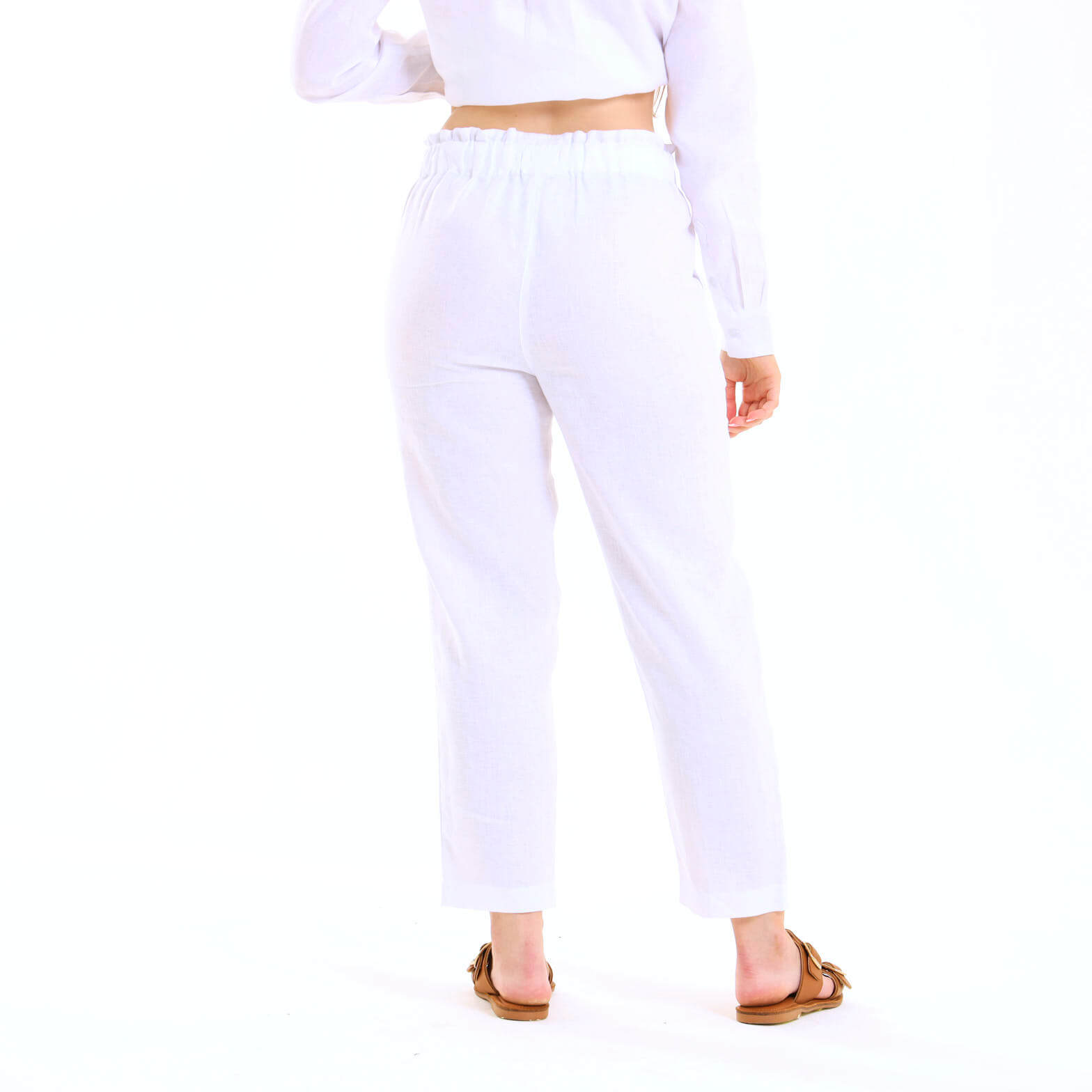 Ladies Linen - Pants | White