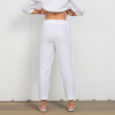 Ladies Linen - Pants | White