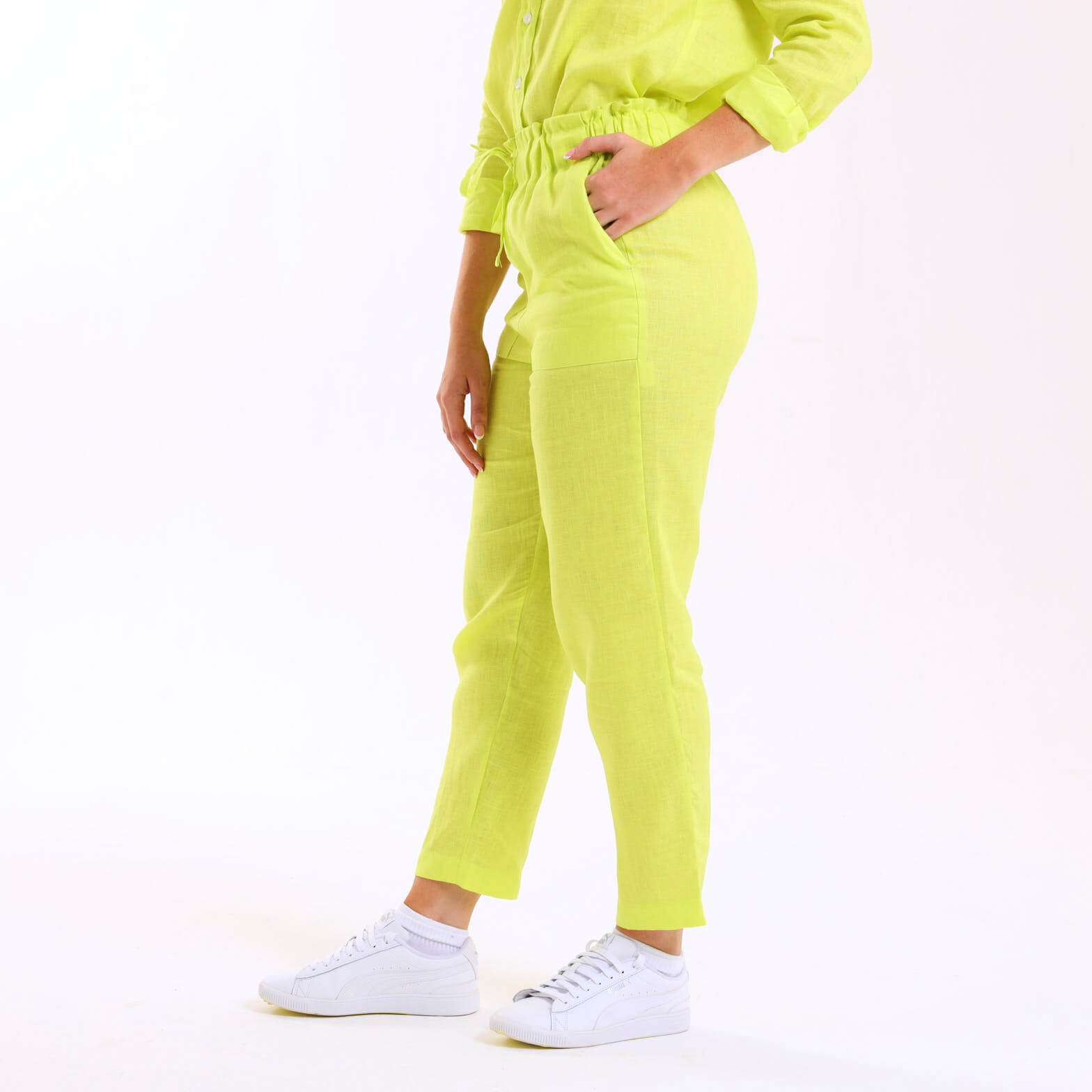 Ladies Linen - Pants | Zesty Lime