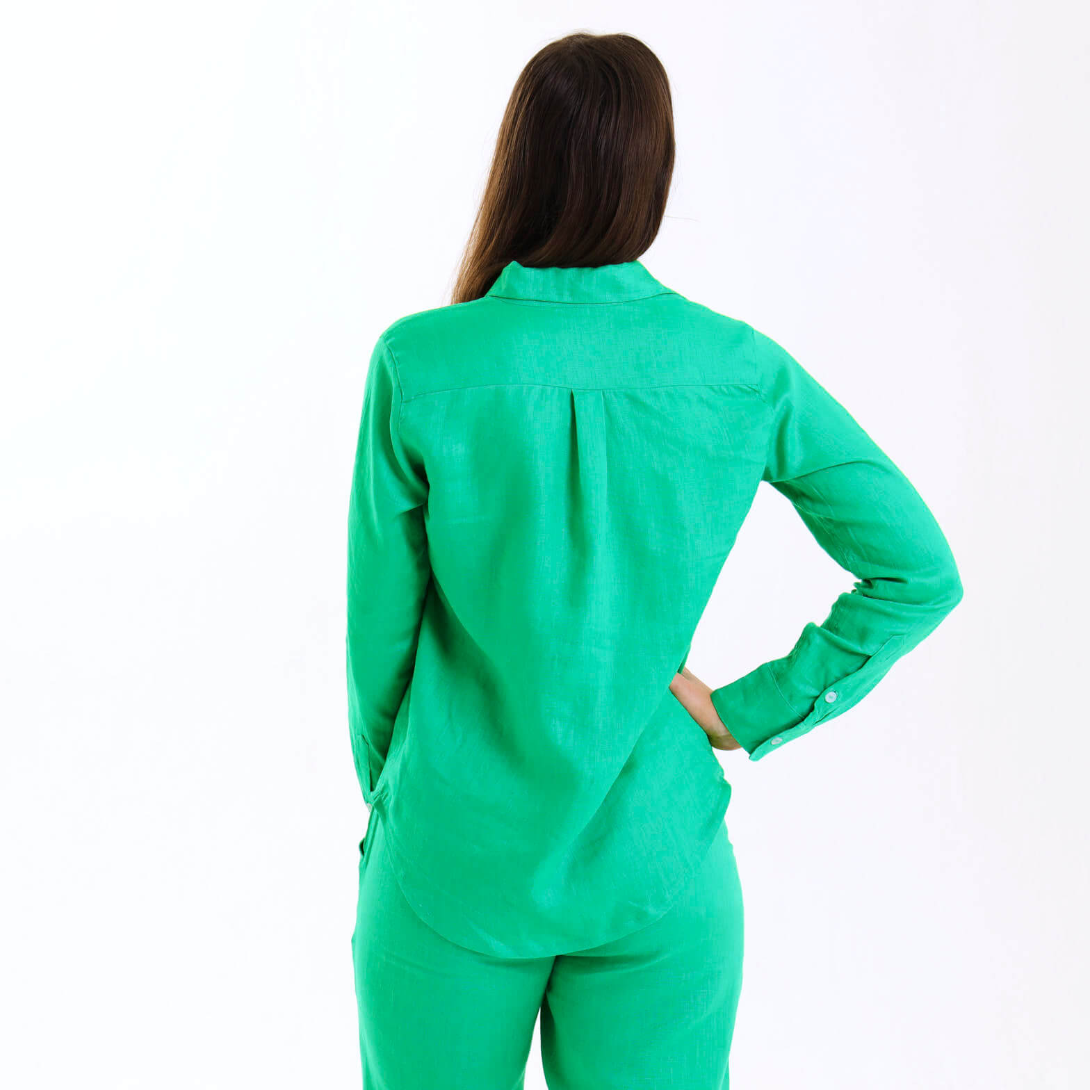 Ladies Linen - Long Sleeve Shirt | Green