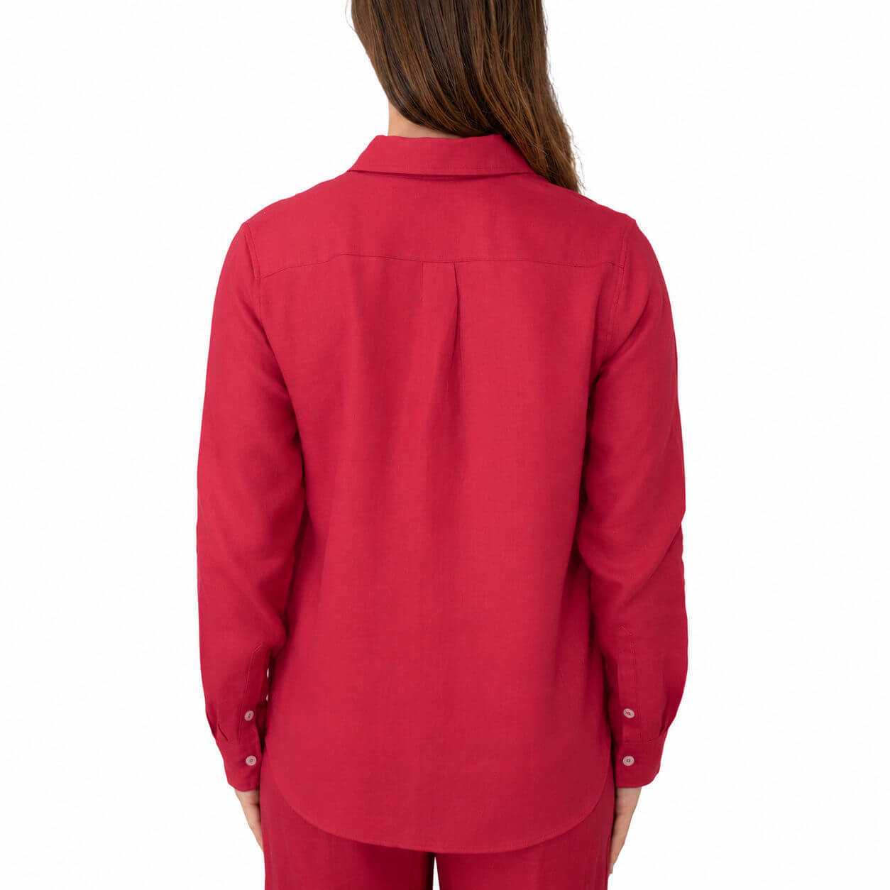 Ladies Linen - Long Sleeve Shirt | Raspberry