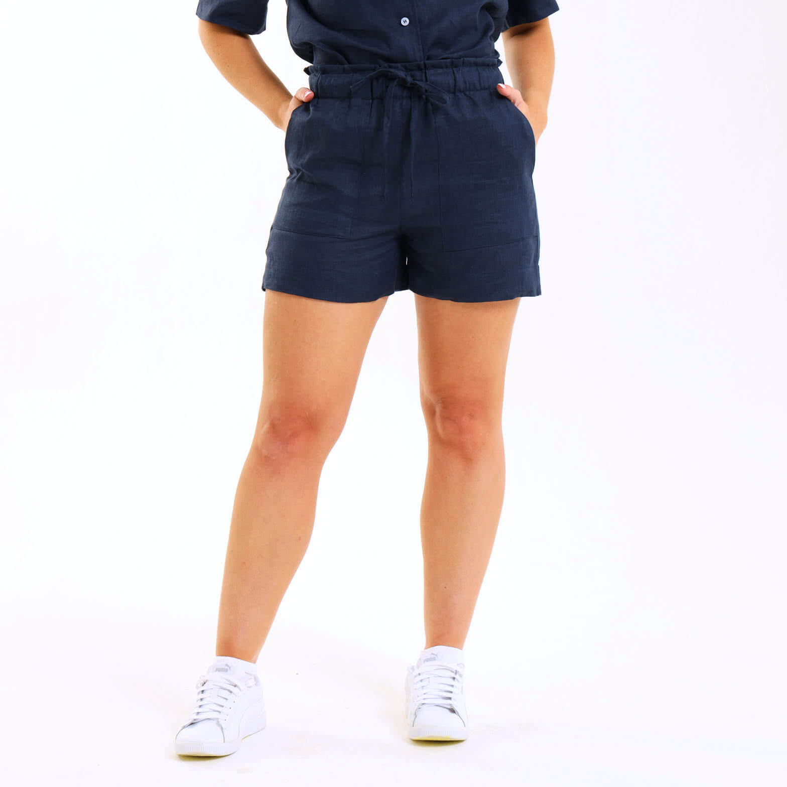 Ladies Linen - Shorts | Navy