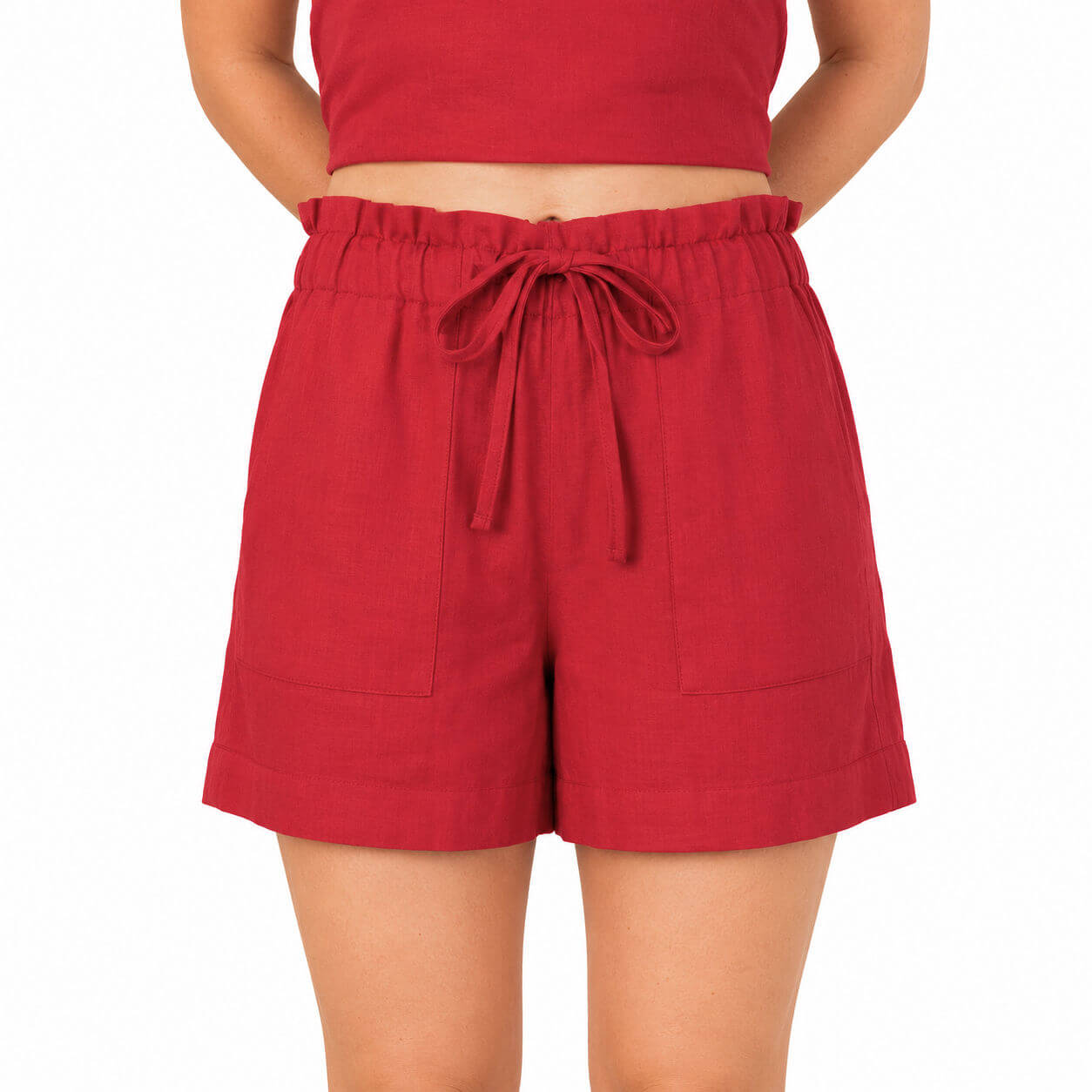 Ladies Linen - Shorts | Raspberry