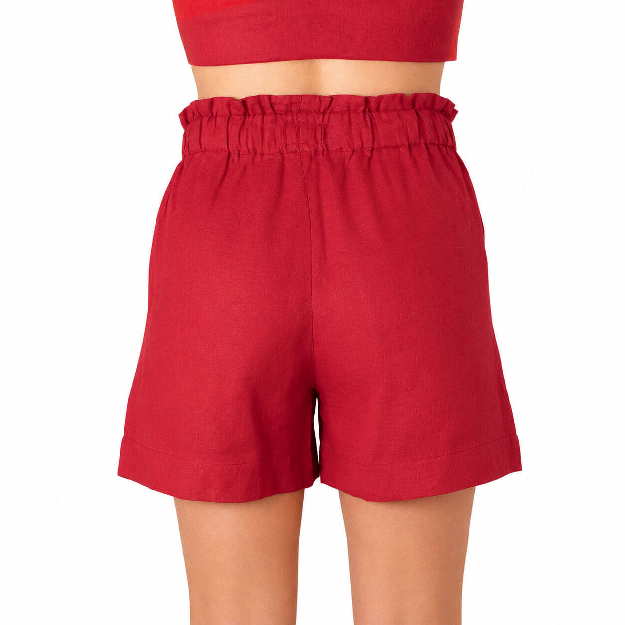 Ladies Linen - Shorts | Raspberry