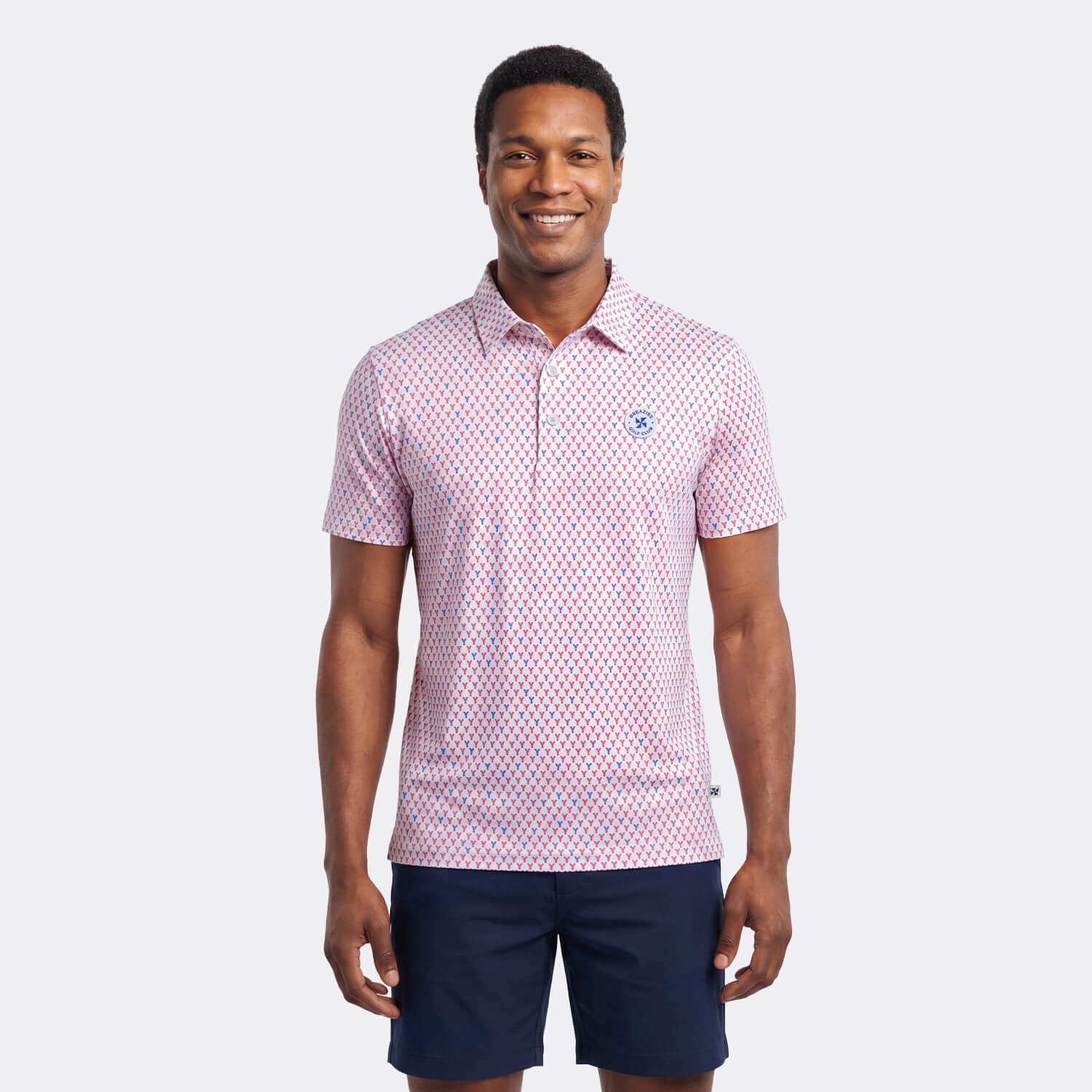 Mens Golf Shirt - Lobsters | Coral
