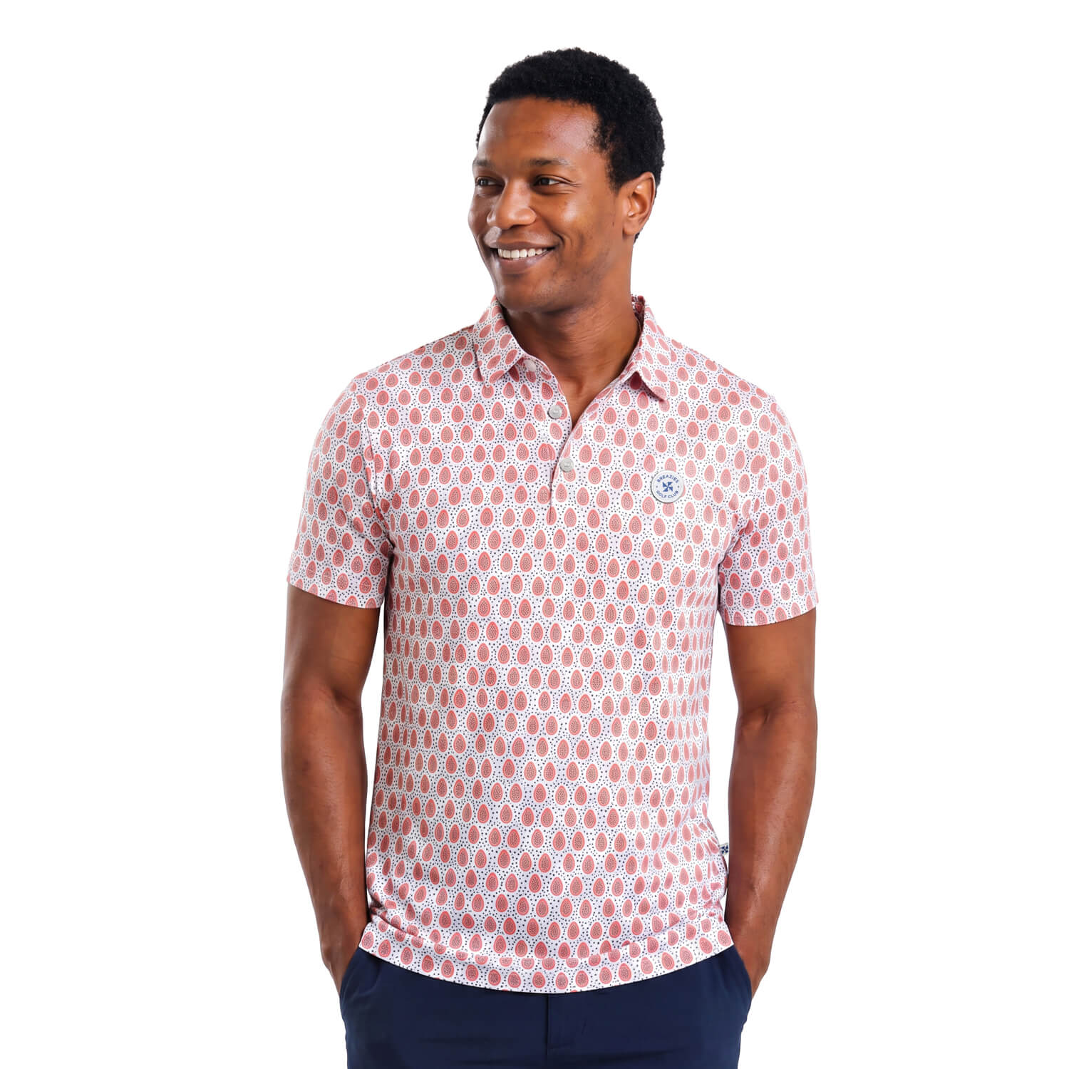 Mens Golf Shirt - Papaya | Orange