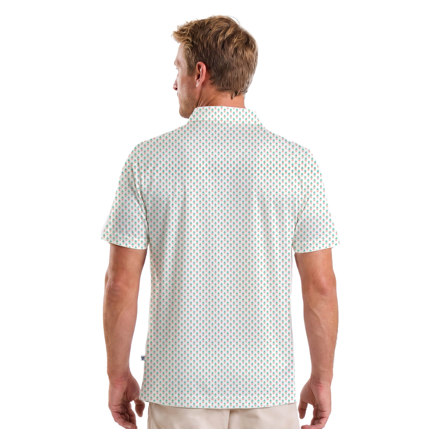 Mens Golf Shirt - Pineapples | Orange