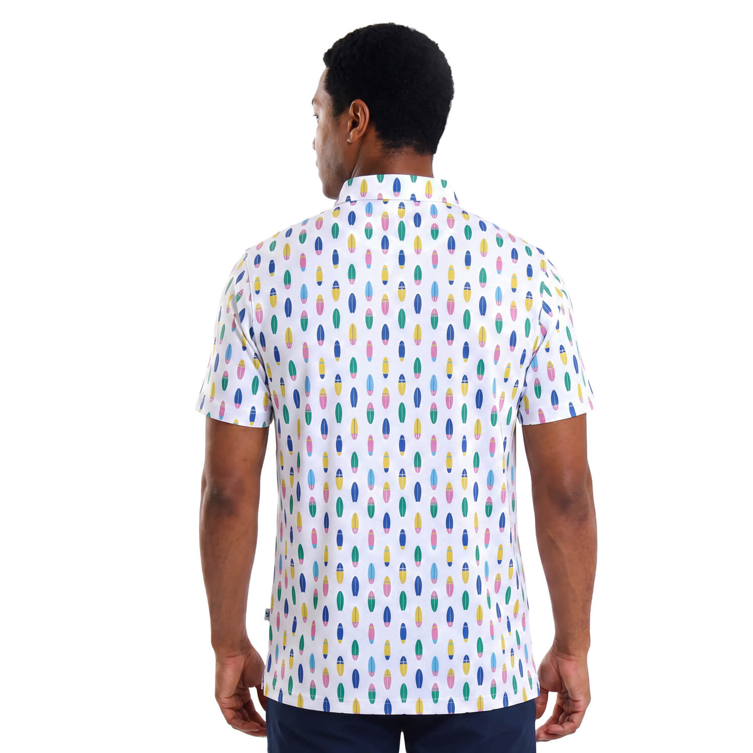 Mens Golf Shirt - Surf Boards | Multi