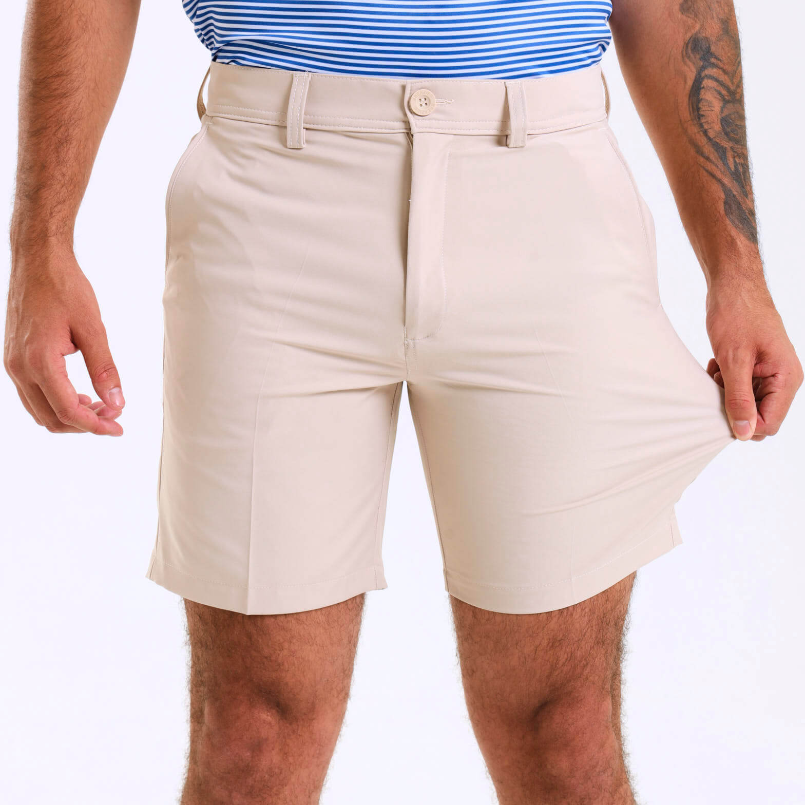 Mens Golf Shorts | Stone