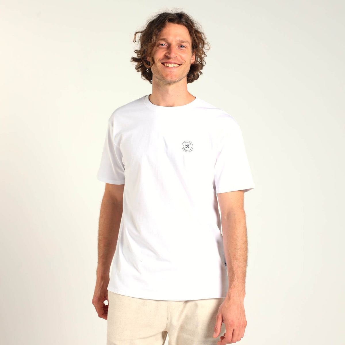 Printed Cotton Tee - Surfs Up | White