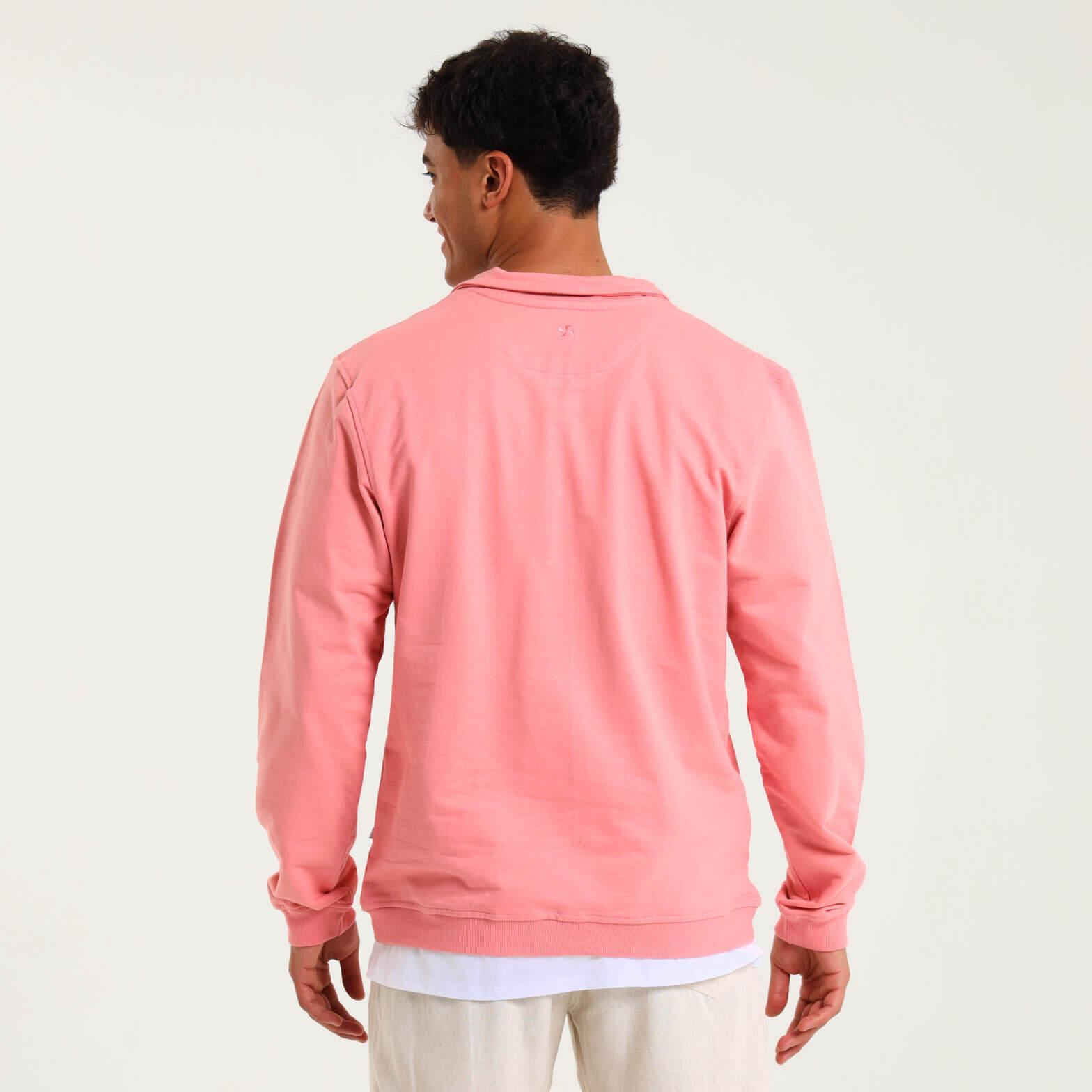 Unisex Quarter Zip Sweater | Coral