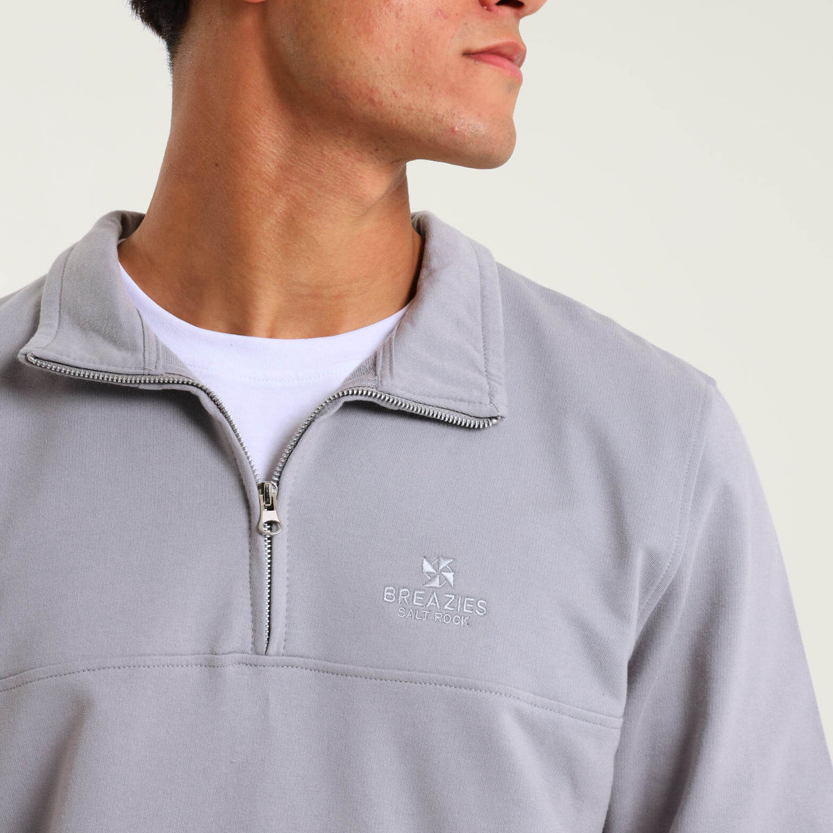 Unisex Quarter Zip Sweater | Grey