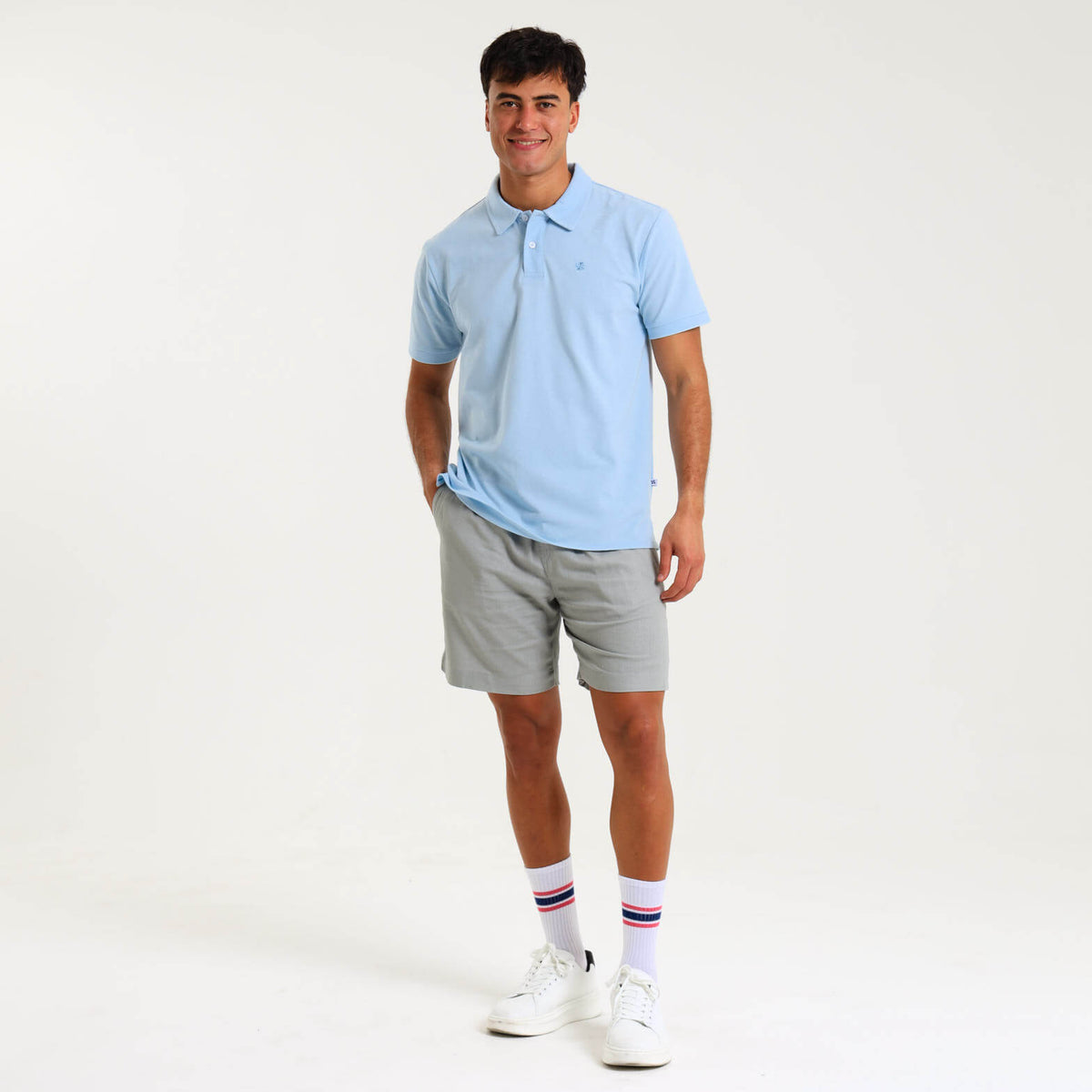 Short Sleeve Polo | Baby Blue