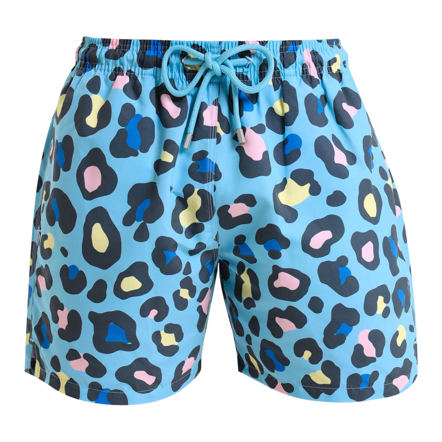 Swim Shorts - Leopard | Baby Blue