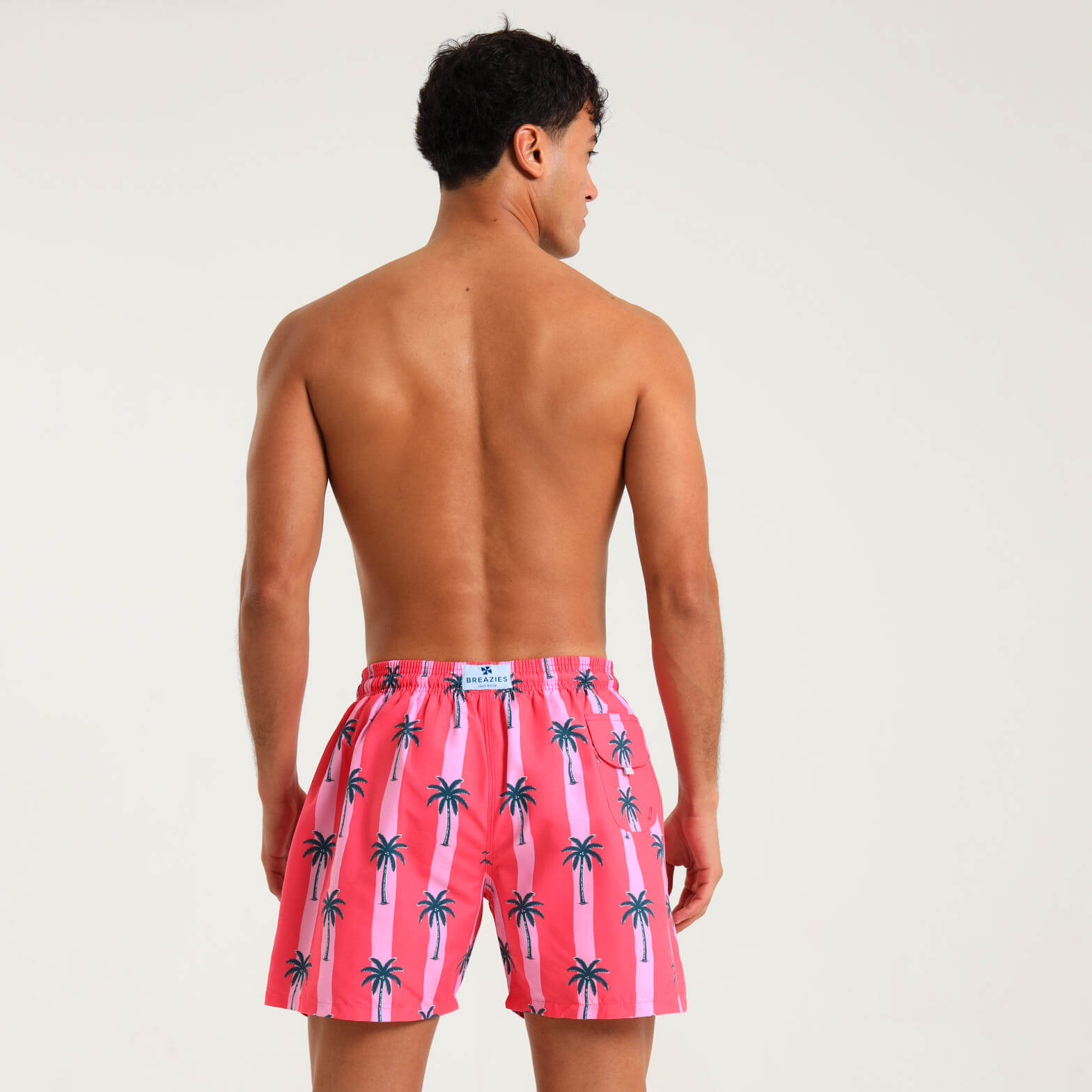 Swim Shorts - Palms | Pink & Coral
