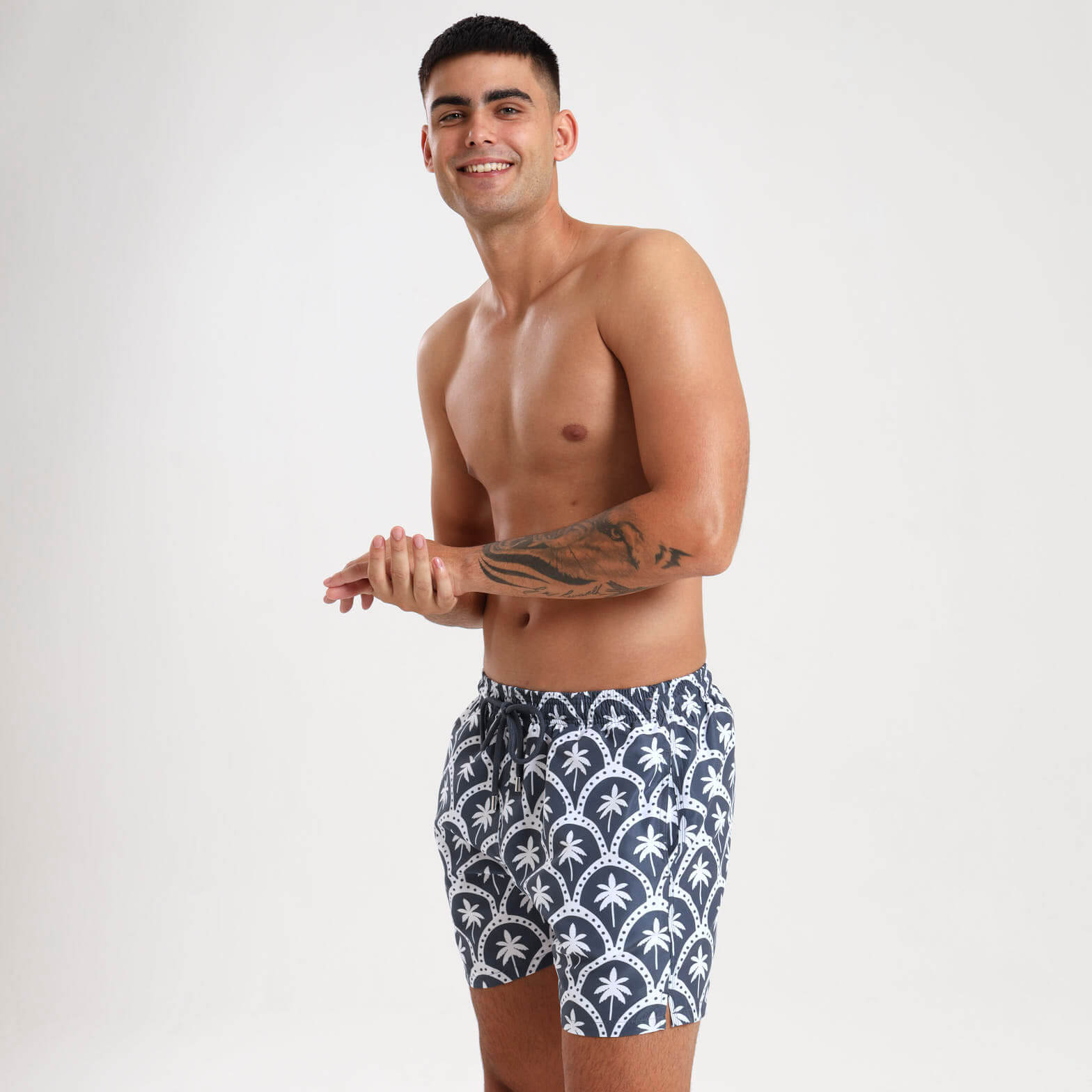 Swim Shorts - Palms | Steel