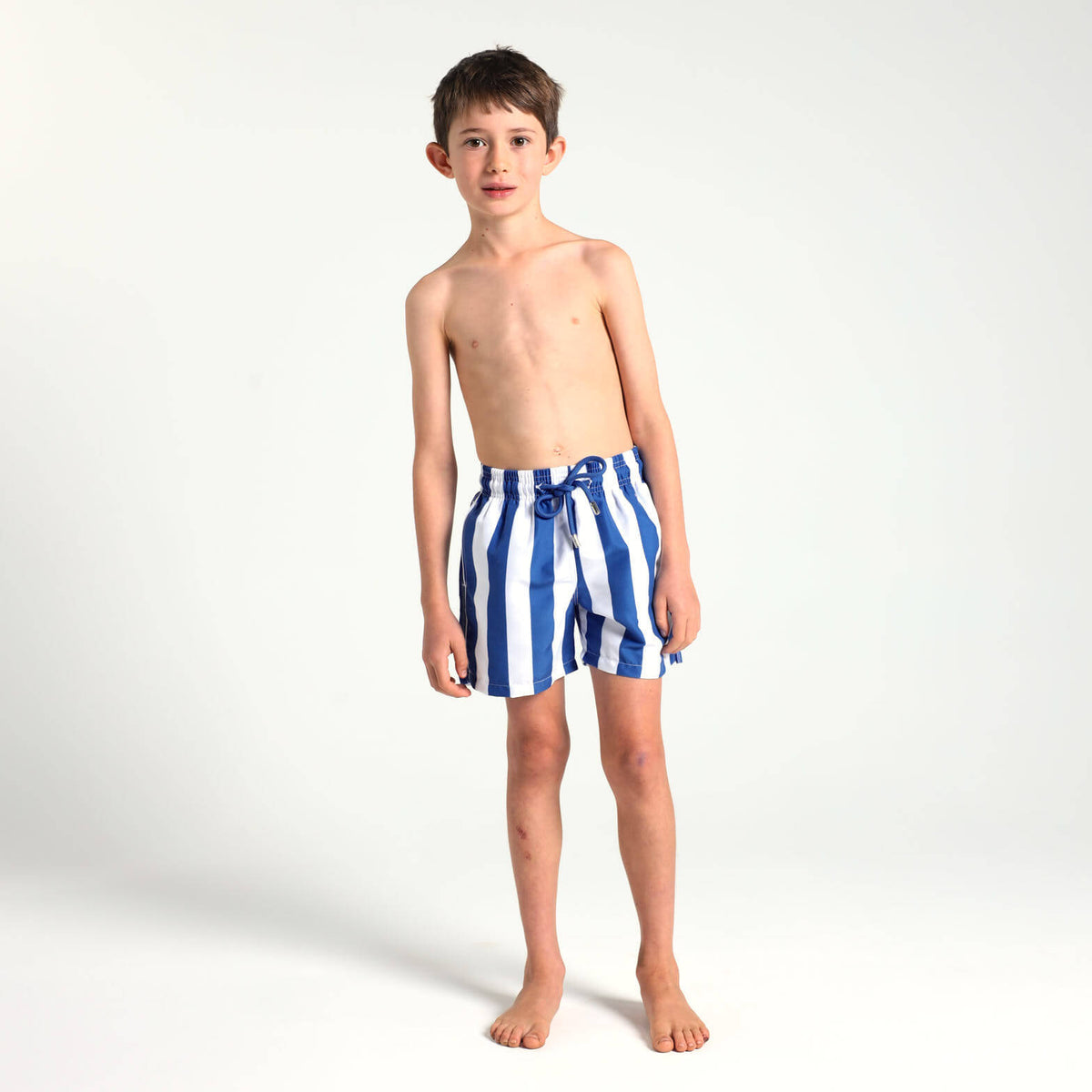 Boys Swim Shorts - Stripes | Blue & White