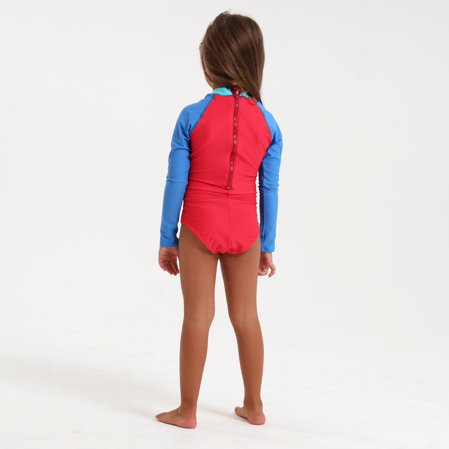 Girls Long Sleeve - Tricolour | Blue