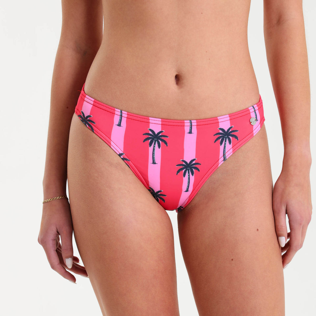 Ladies Bikini Bottoms - Palms | Pink & Coral