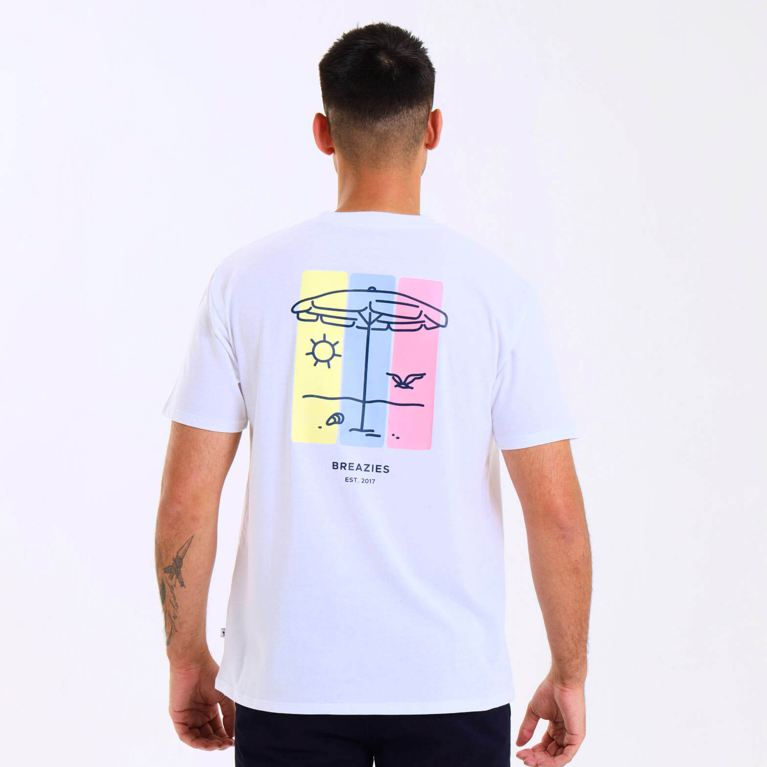 Printed Cotton Tee | Beach Umbrella