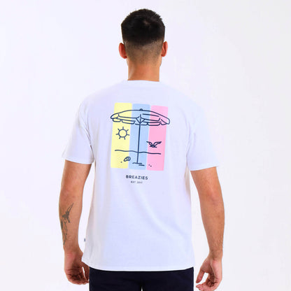 Printed Cotton Tee | Beach Umbrella