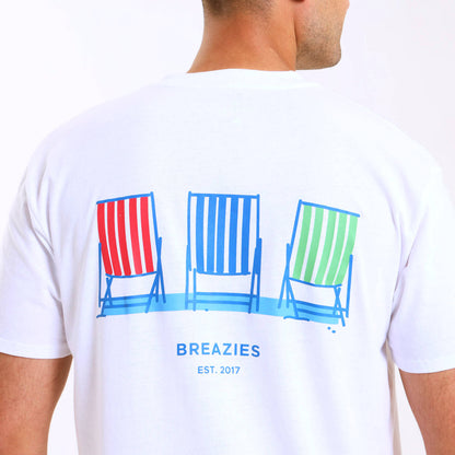 Printed Cotton Tee | Deck Chairs