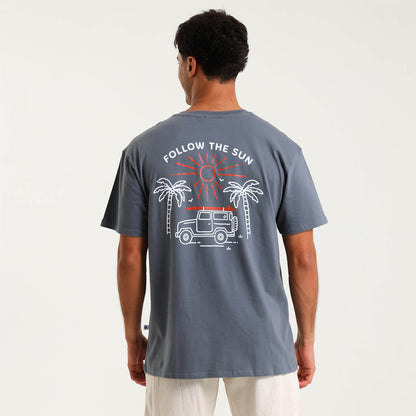 Printed Cotton Tee - Jeep | Grey