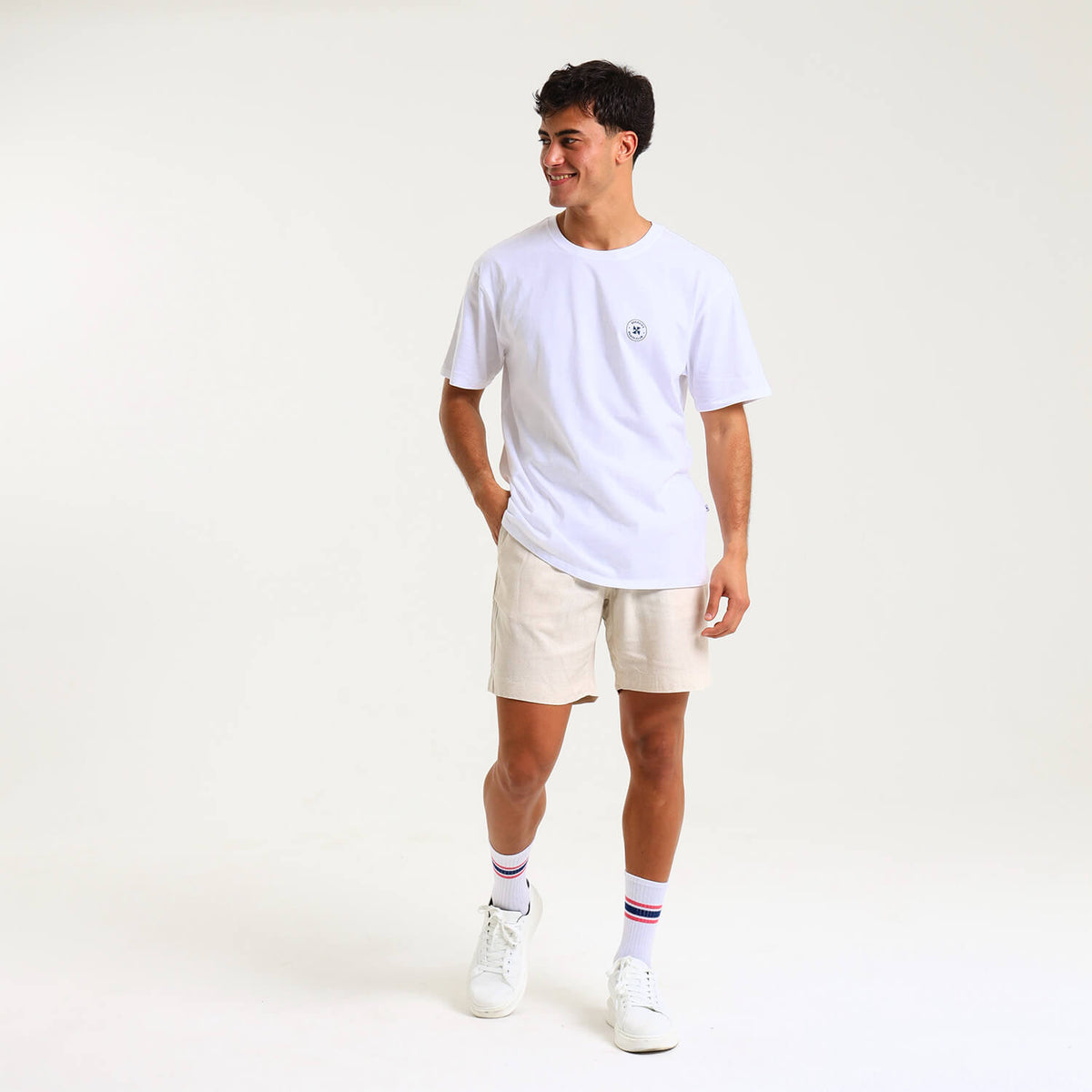 Printed Cotton Tee - Jeep | White