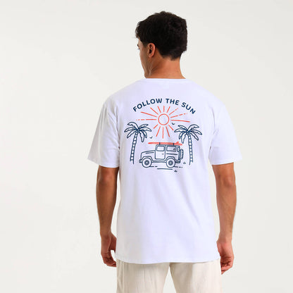 Printed Cotton Tee - Jeep | White