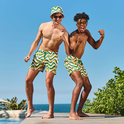 Swim Shorts - Retro Stripes | Bokke