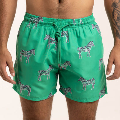 Swim Shorts - Zebras | Green