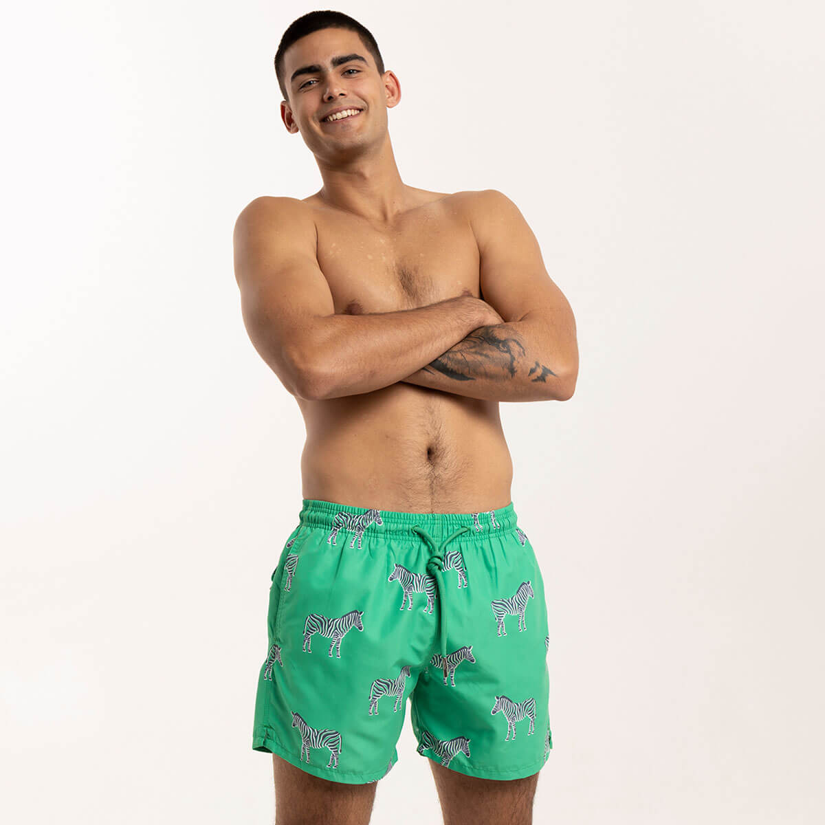 Swim Shorts - Zebras | Green