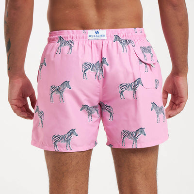 Swim Shorts - Zebras | Pink