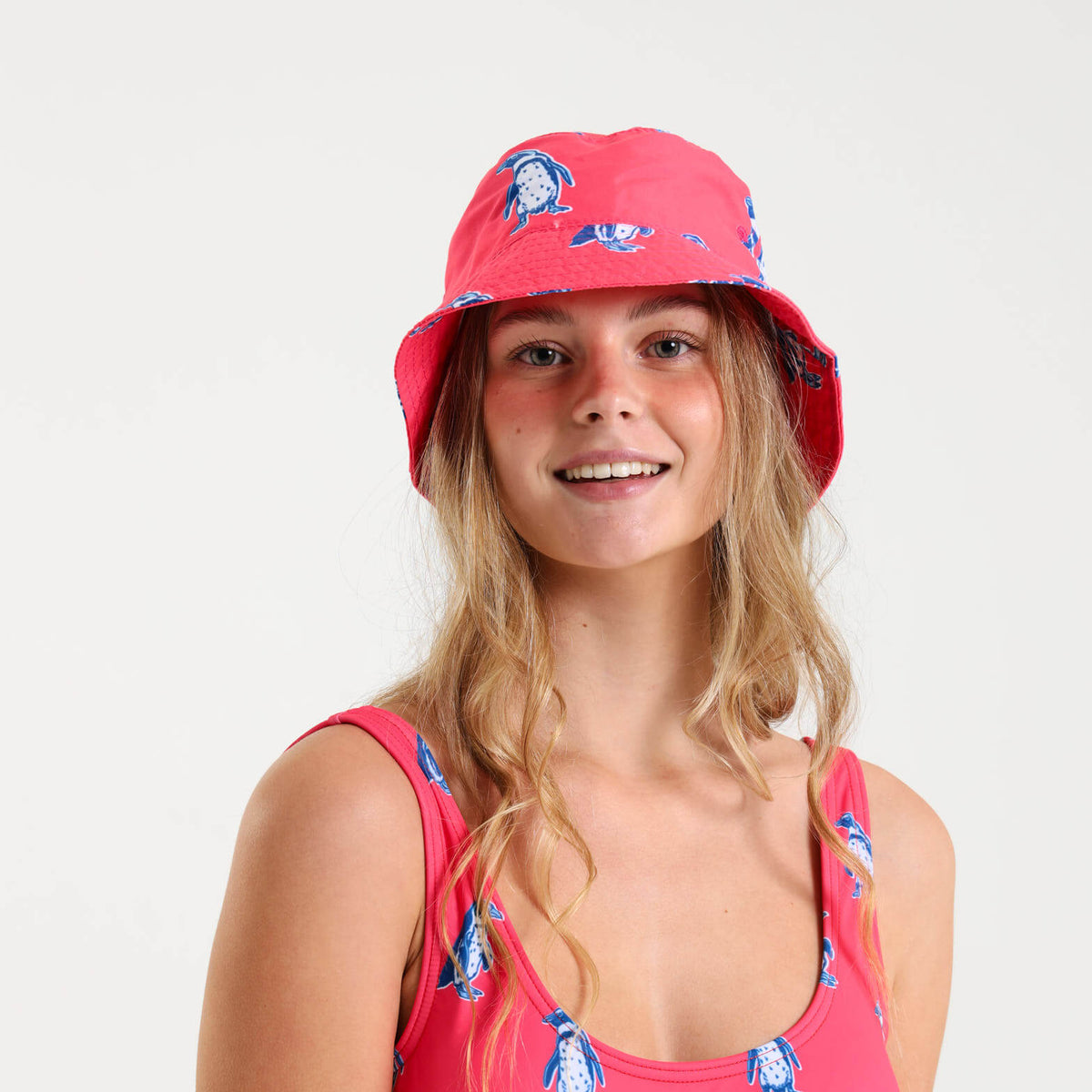 Bucket Hat - Penguin | Coral