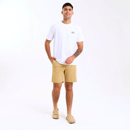 Stretch Cotton Chino Shorts | Khaki