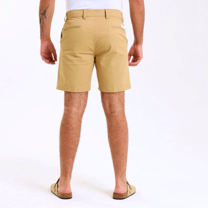 Stretch Cotton Chino Shorts | Khaki