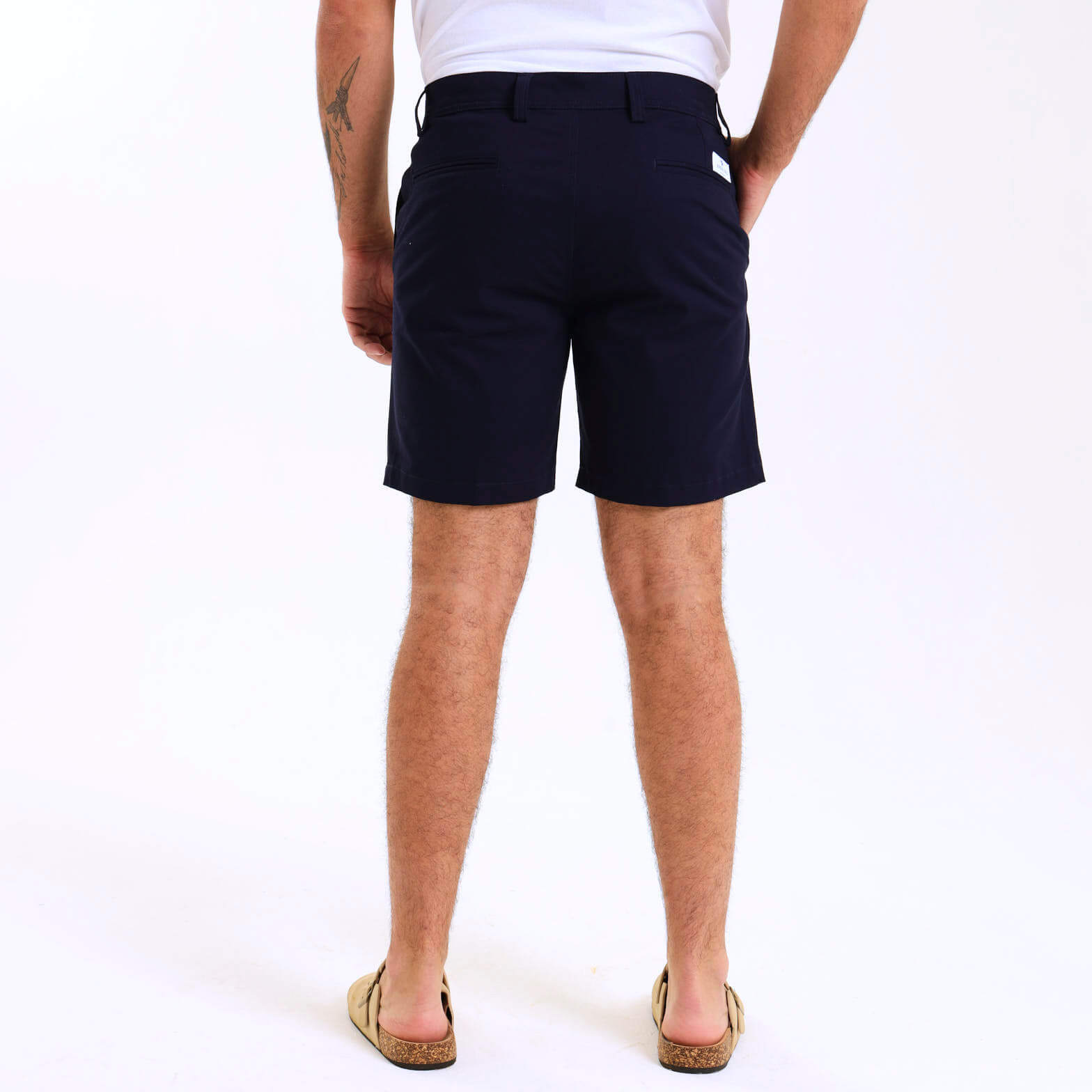 Stretch Cotton Chino Shorts | Navy