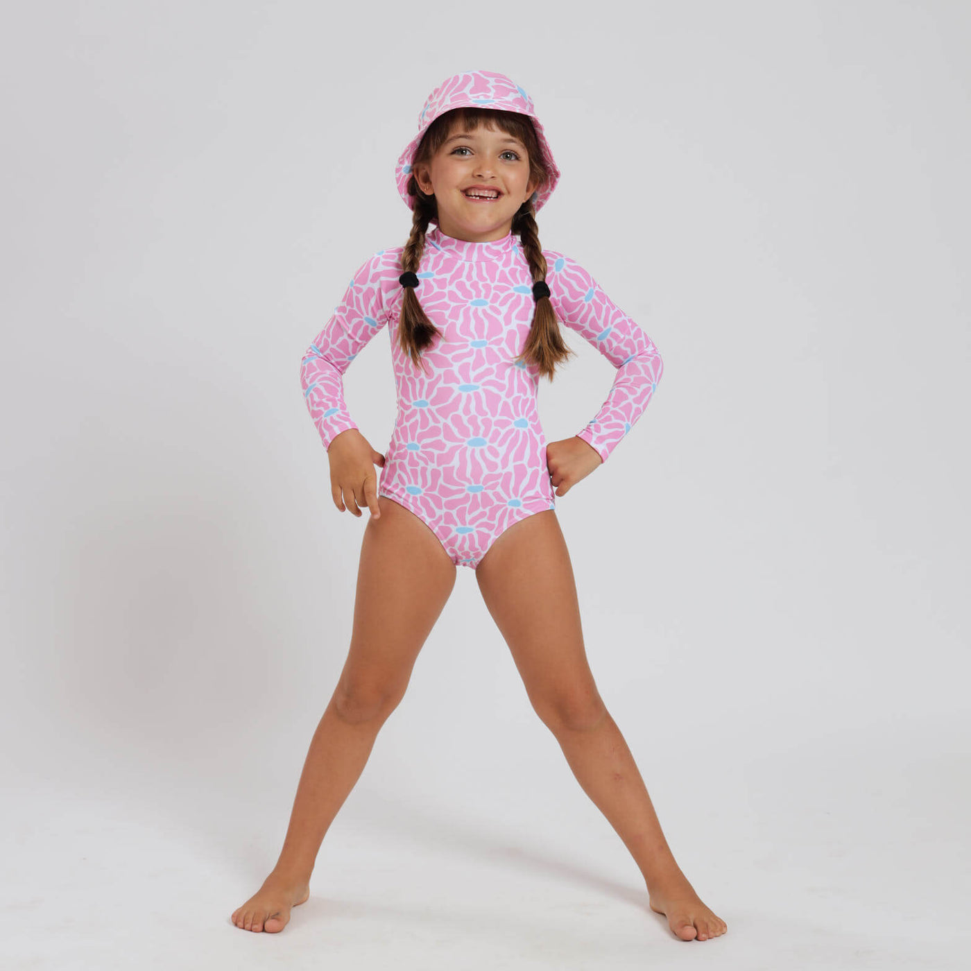 Girls Long Sleeve - Flowers | Pink