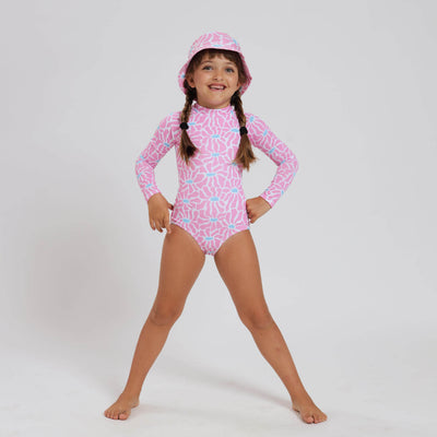 Girls Long Sleeve - Flowers | Pink