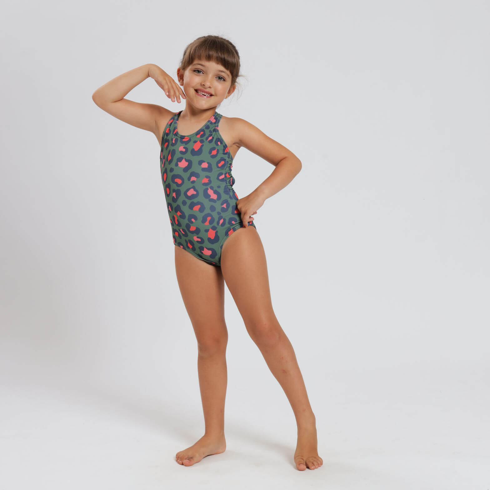 Girls One Piece - Leopard | Army Green