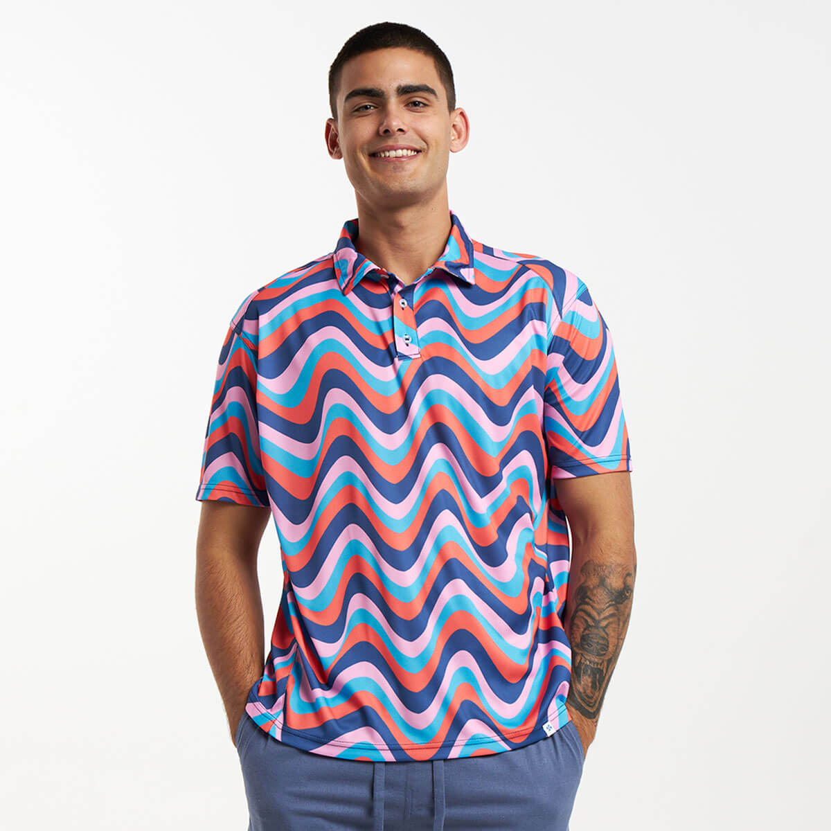 Golf Shirt - Retro Stripes | 80s