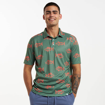 Golf Shirt - Skip Jacks | Army Green