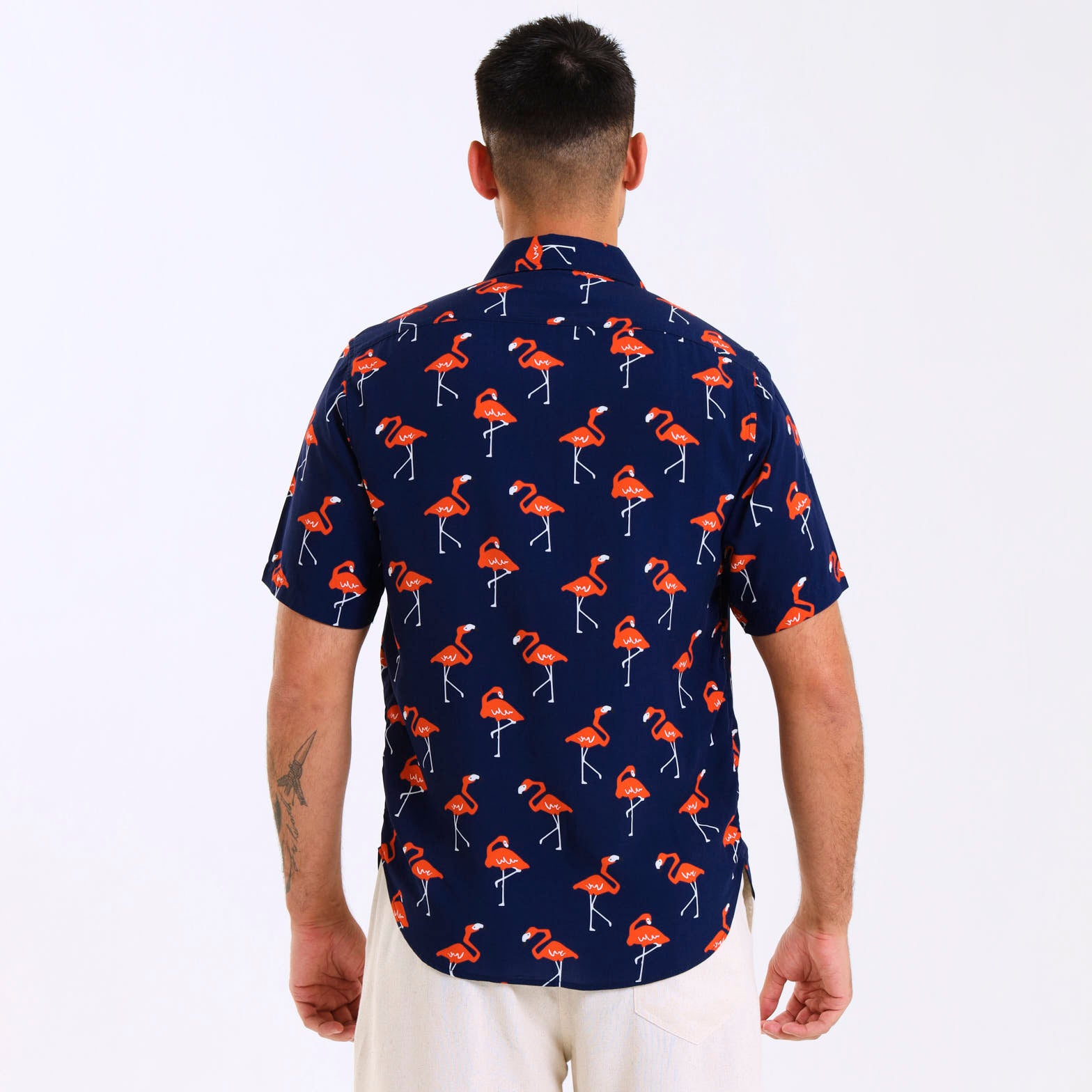 Holiday Shirt - Flamingo | Navy