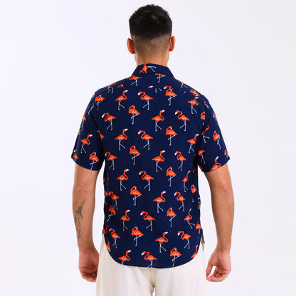 Holiday Shirt - Flamingo | Navy