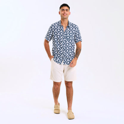 Holiday Shirt - Palms | Steel