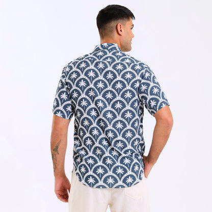 Holiday Shirt - Palms | Steel